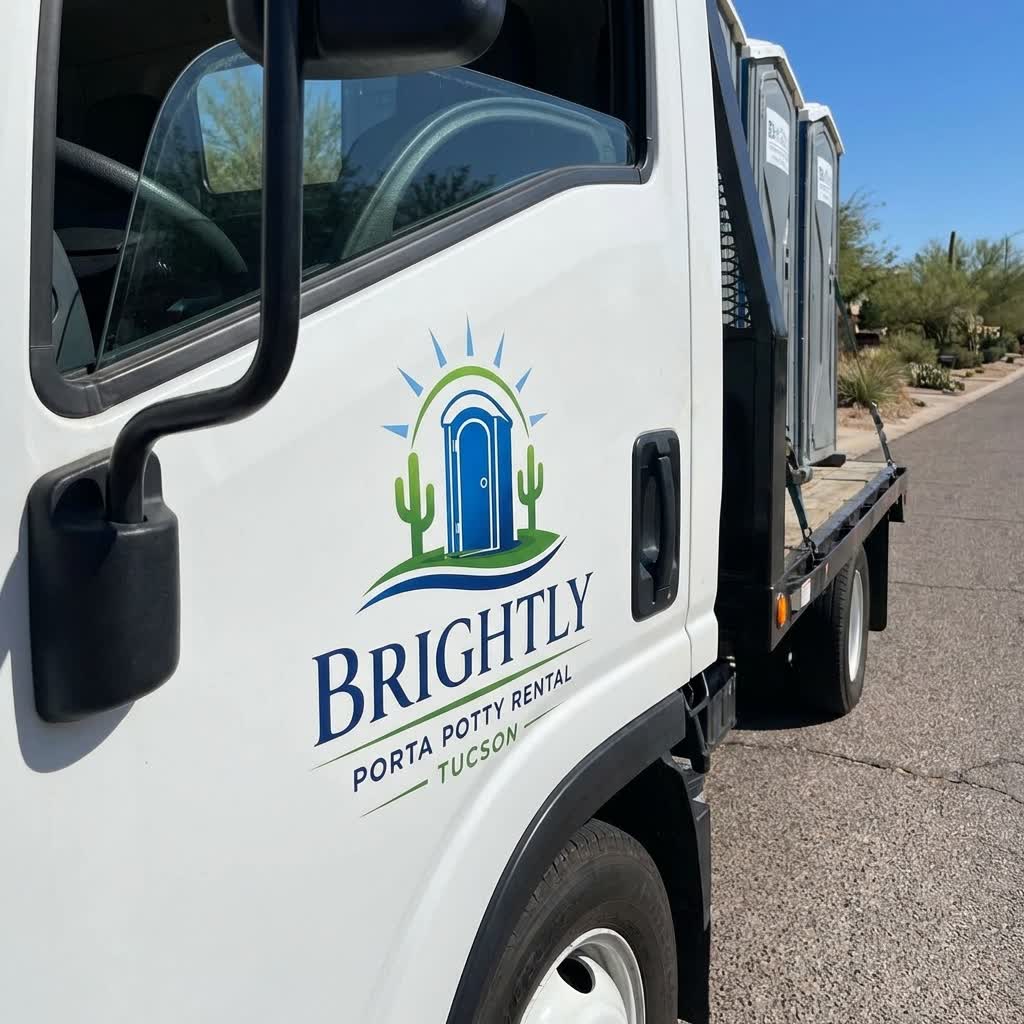 Brightly Porta Potty Rental Tucson delivery truck